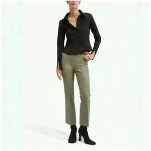 MANGO (MNG) - "Atenas" Cropped Pants-Khaki/Gray- Women's Size Large NWT!